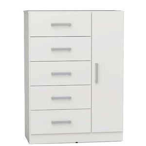 Chifonier 3412 Blanco 5 Cajones 90 Cm
