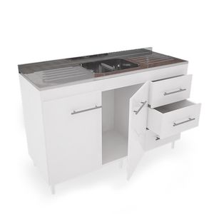 Bajo mesada 120 Cm 3028 Blanco