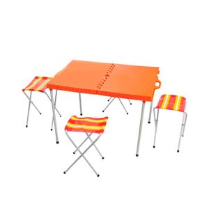 MESA PLEG DE CAÑO MES-0003 + 4 BANQ