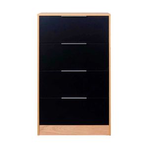 Chifonier MURANO Hickory-Negro 4 Cajones 59,2 Cm
