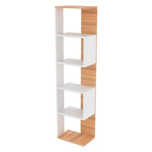 Biblioteca 6 Estantes 178,3 Cm44,3 Cm Blanco-Coco BL6006