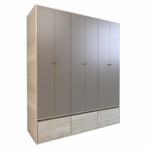 Placard 6 Puertas 6008 Nevado Gris 180 Cm