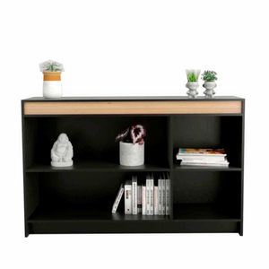 Bahiut Vajillero 1155 135x85x38 Cm Negro Olmo