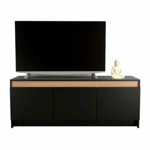 MESA TV 3 ptaS 1,35m Negro Olmo 1151