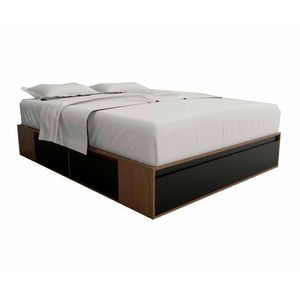 Cama 2 Plazas 6443 162 Cm Nogal Negro