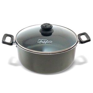 CACEROLA 24 CM C/ASAS TAPA VID TB-184-N